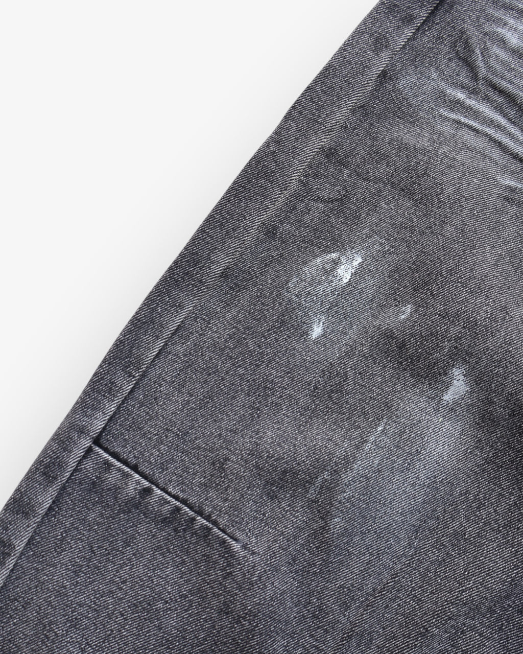 Light Grey Paint Striped Denim