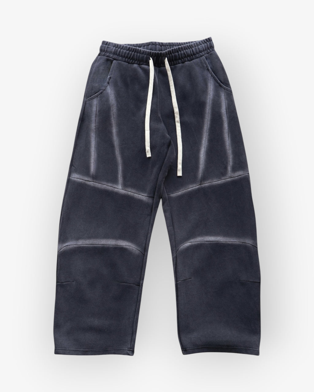 Washed Striped Baggy Sweatpants