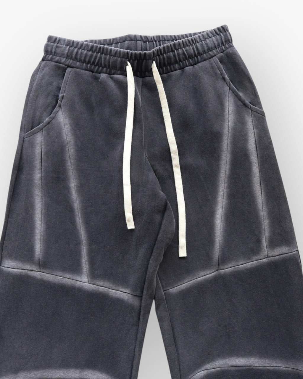 Washed Striped Baggy Sweatpants