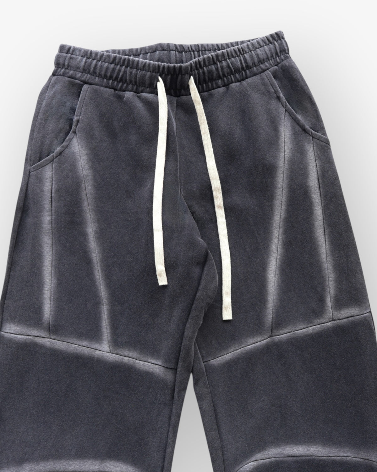 Washed Striped Baggy Sweatpants