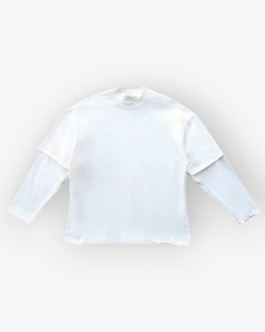 White Double Layer Longsleeve