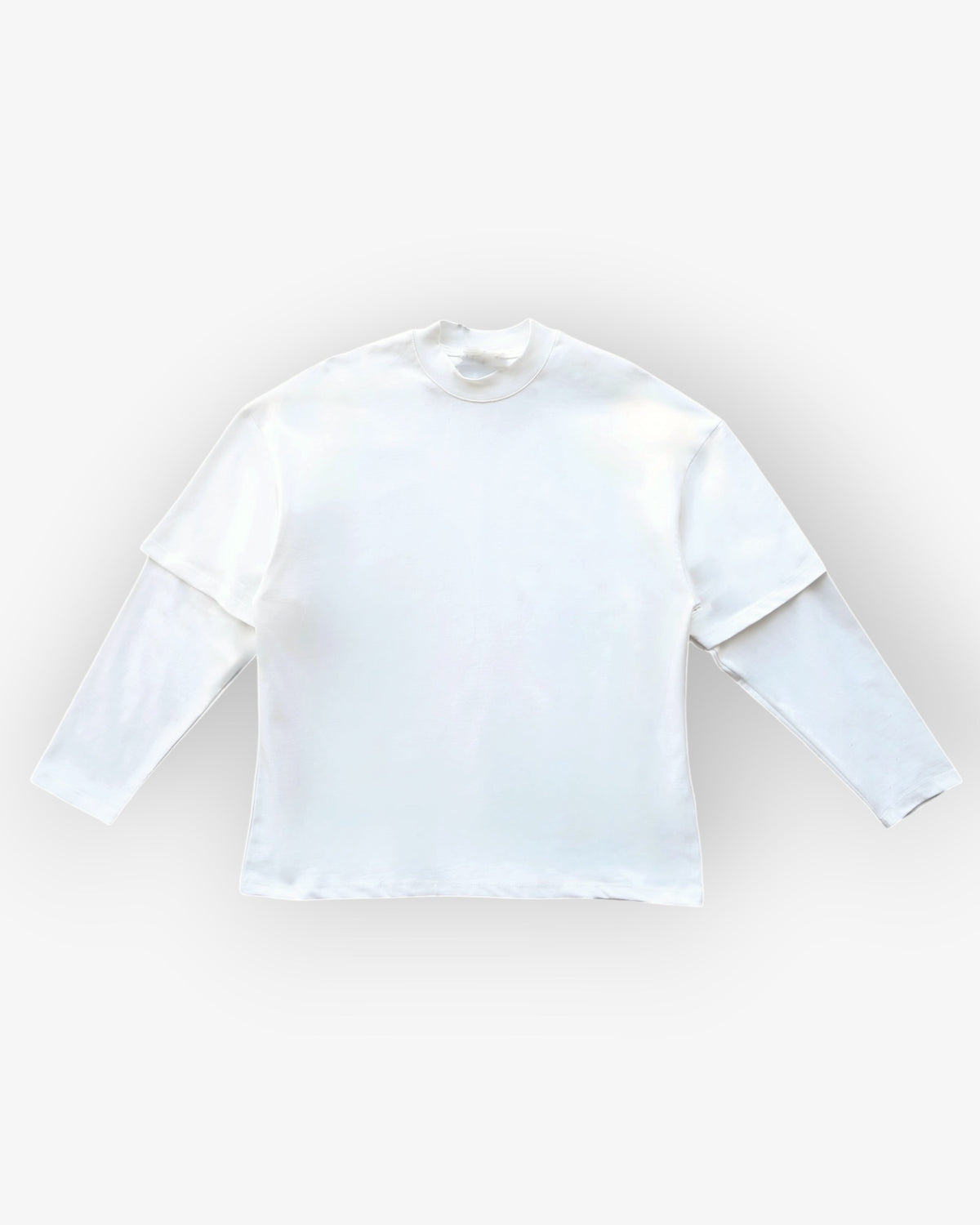 White Double Layer Longsleeve