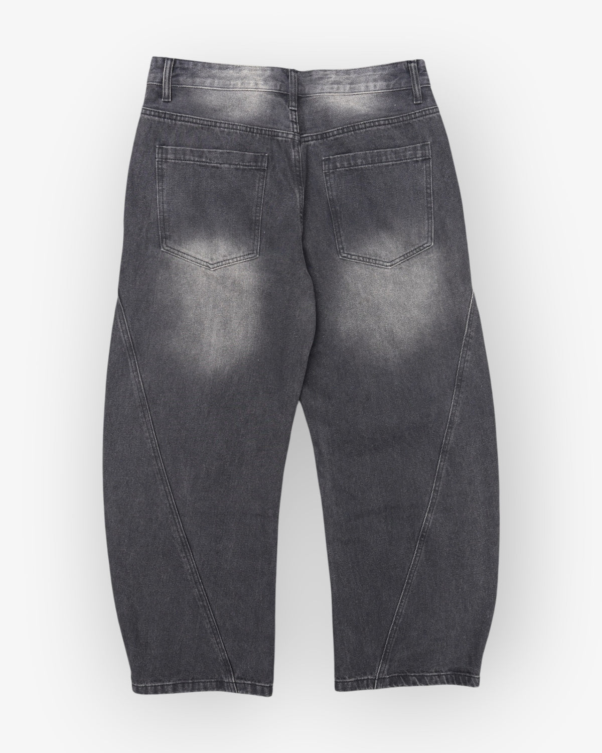 Dark Grat Washed Stitch Denim