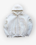 Cream Zip Up Hoodie