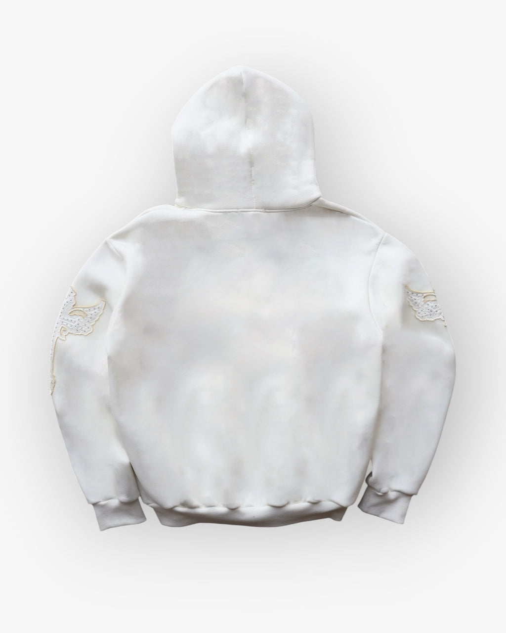 Cream Zip Up Hoodie