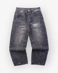 Dark Grey Washed Baggy Denim