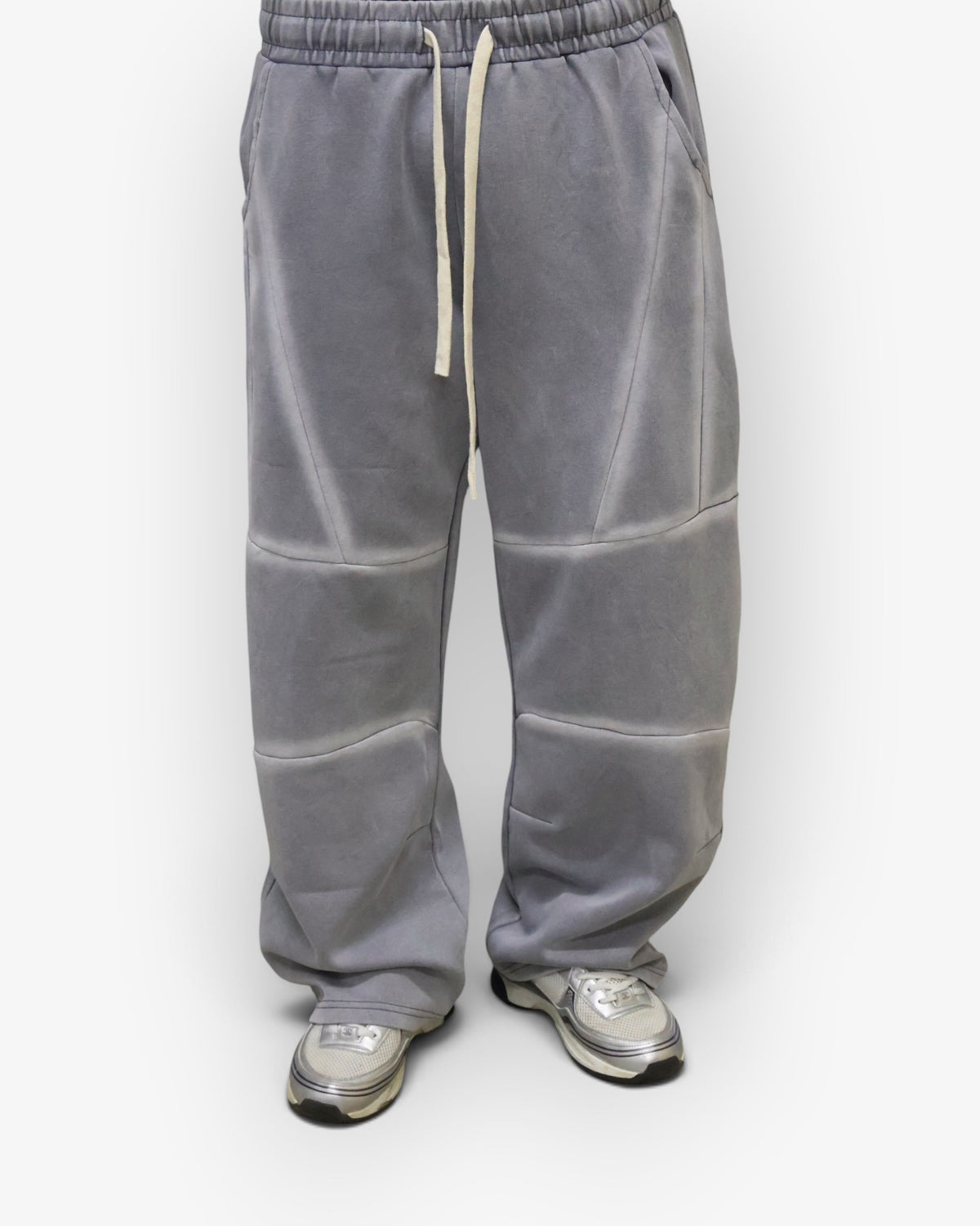 Washed Striped Baggy Sweatpants
