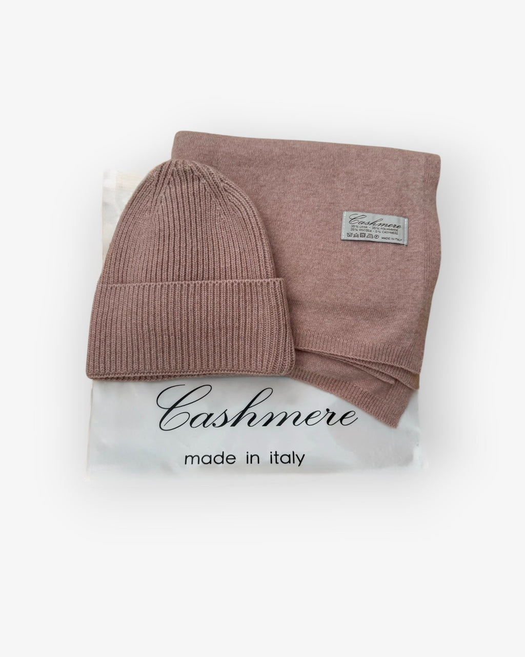 Set Berretto/Sciarpa Misto Cashmere