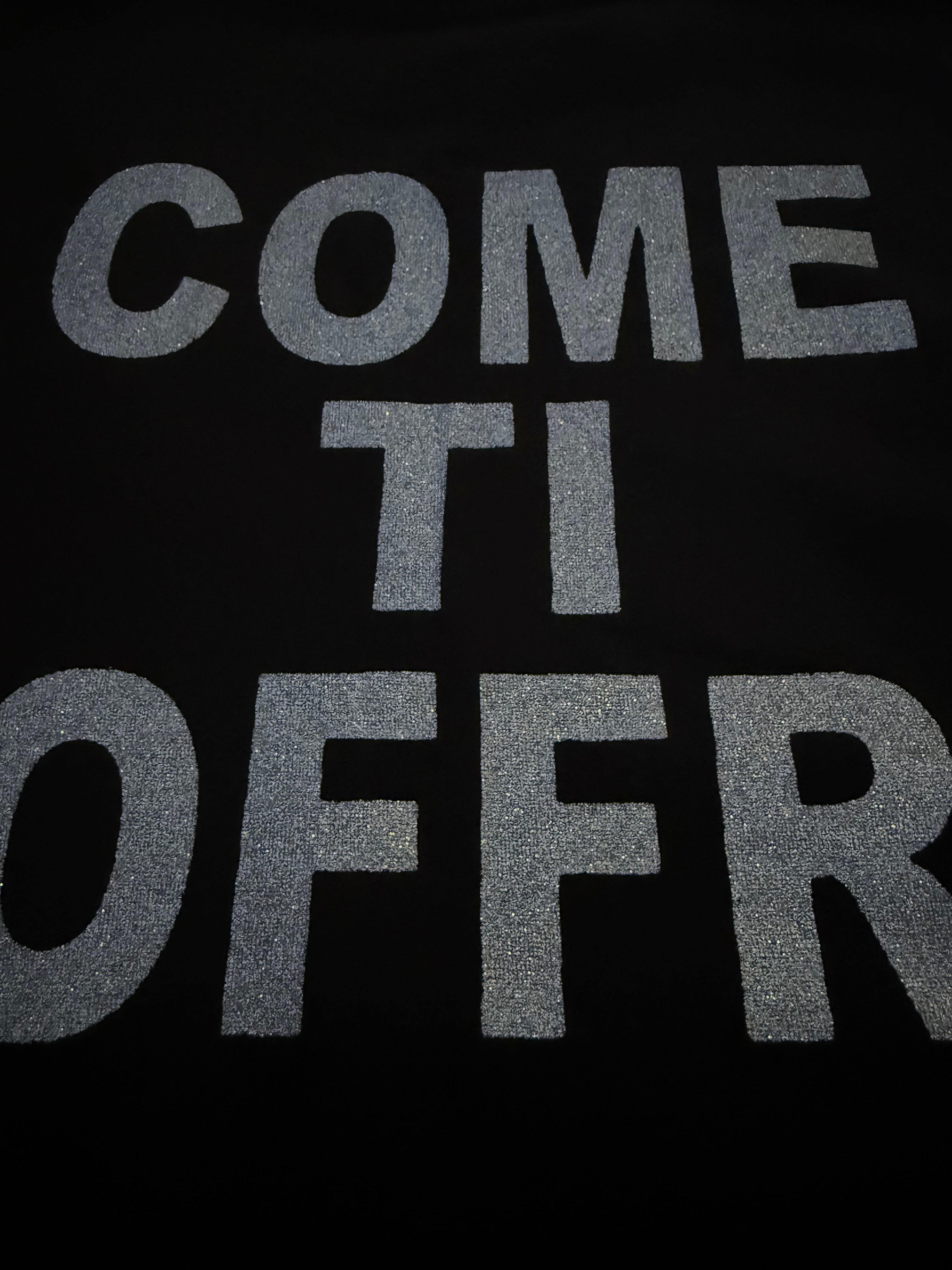 Canotta Logo Retro "Come ti soffro" Brillantinato Argentato