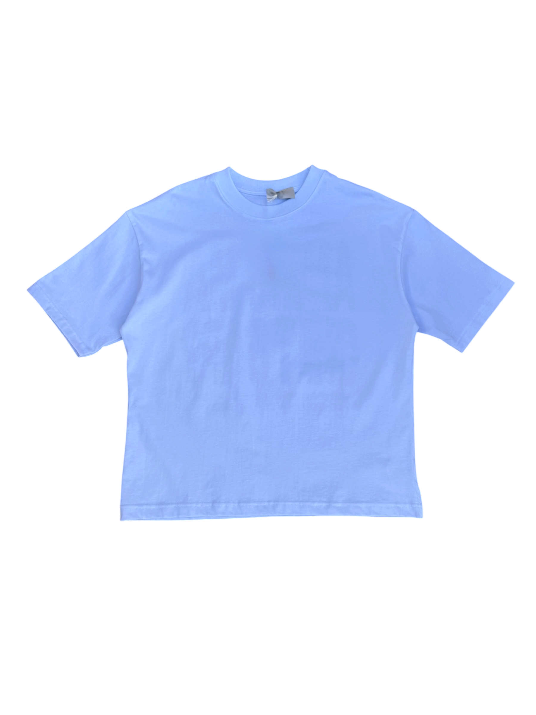 T-Shirt BoxyFit Scritta Retro “AMMO MA CHI T SAP?” argentata brillantinata