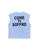 Canotta Boxyfit Scritta Retro "Come Ti Soffro" Neroa Brillantinata