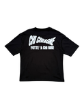 T-Shirt BoxyFit Scritta Retro "CHI CHIAGNE FOTTE 'A CHI RIRE"