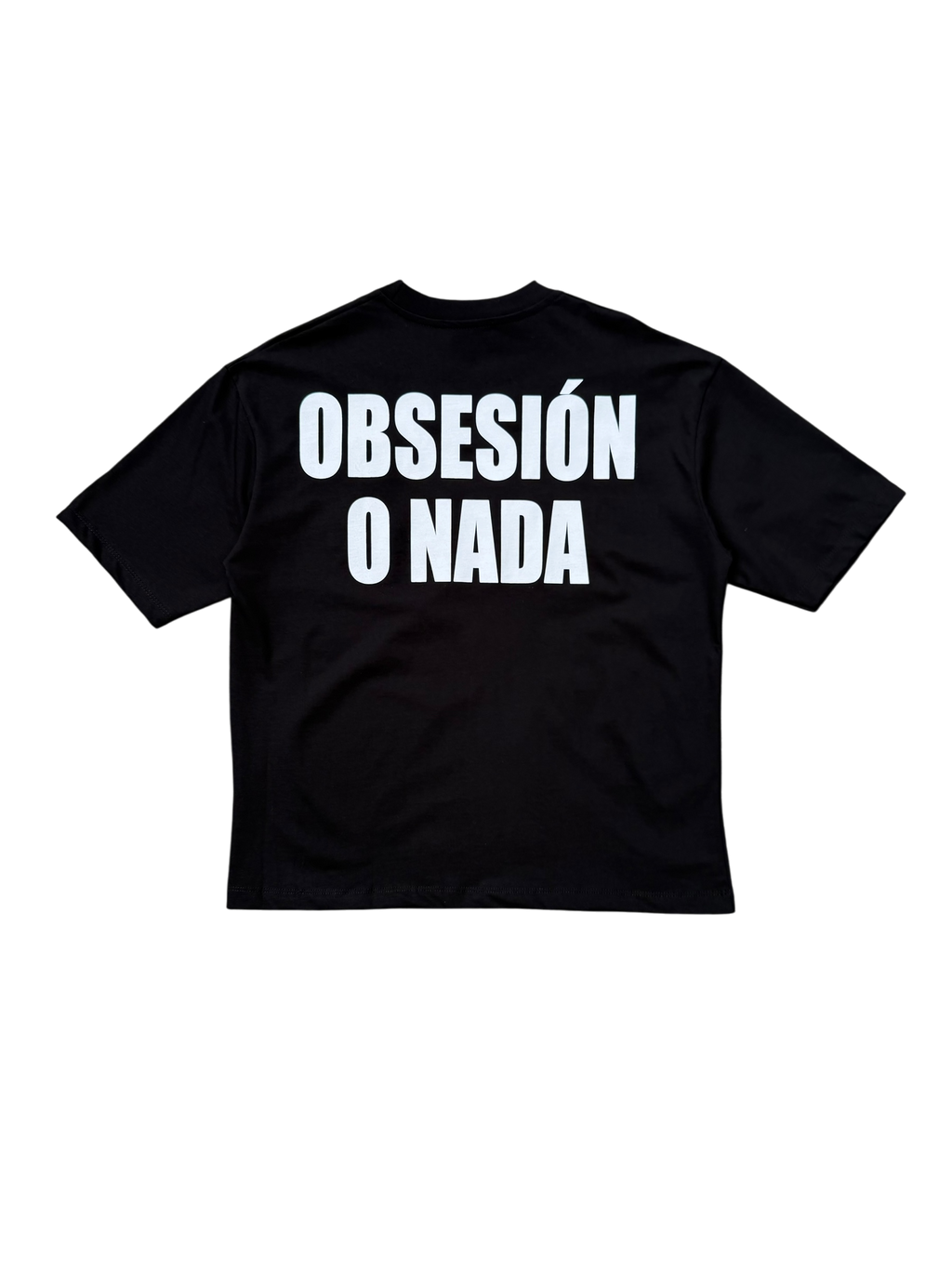 T-Shirt BoxyFit Scritta Retro "OBSESIÓN O NADA"