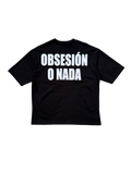 T-Shirt BoxyFit Scritta Retro "OBSESIÓN O NADA"