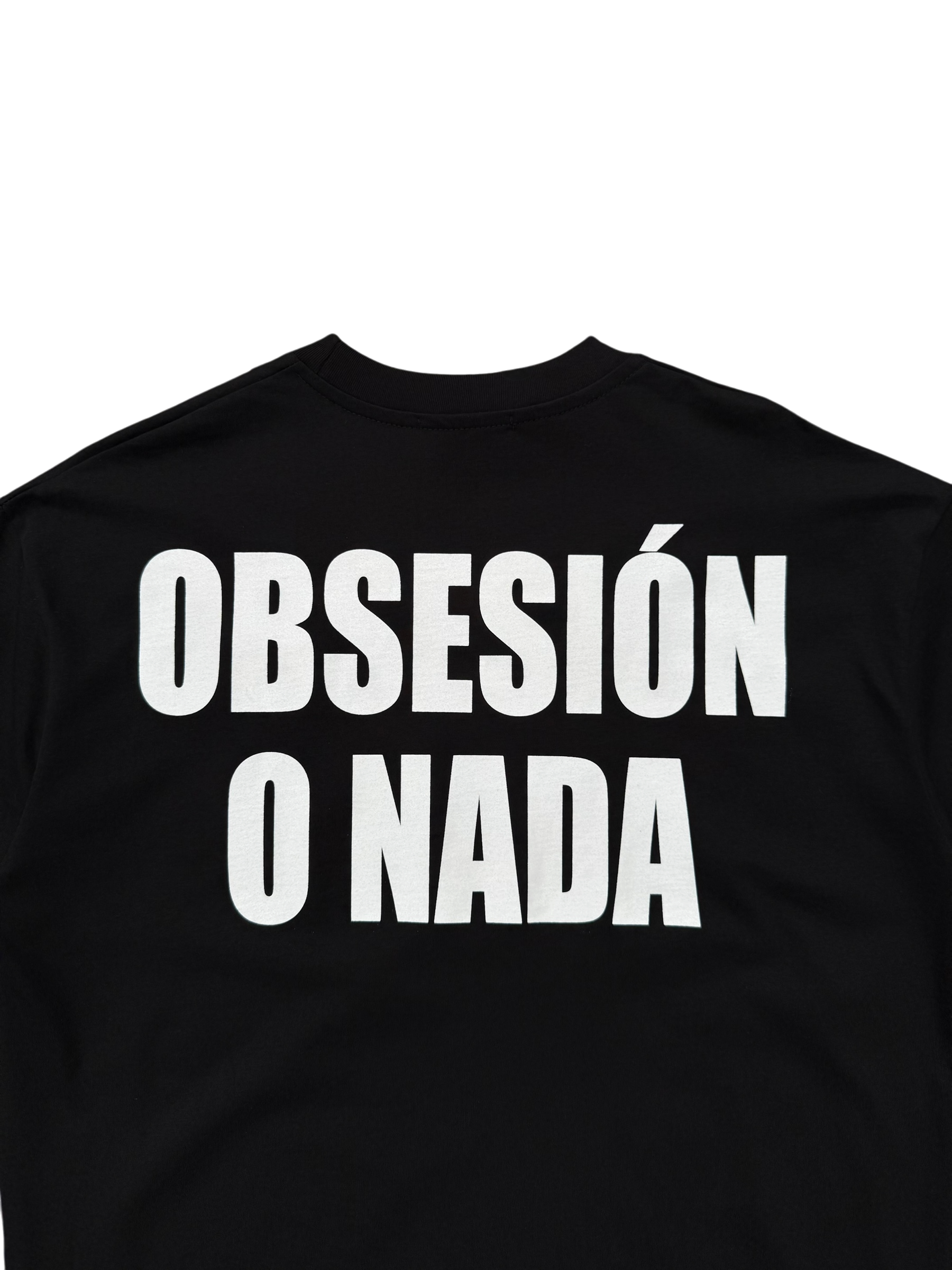 T-Shirt BoxyFit Scritta Retro "OBSESIÓN O NADA"