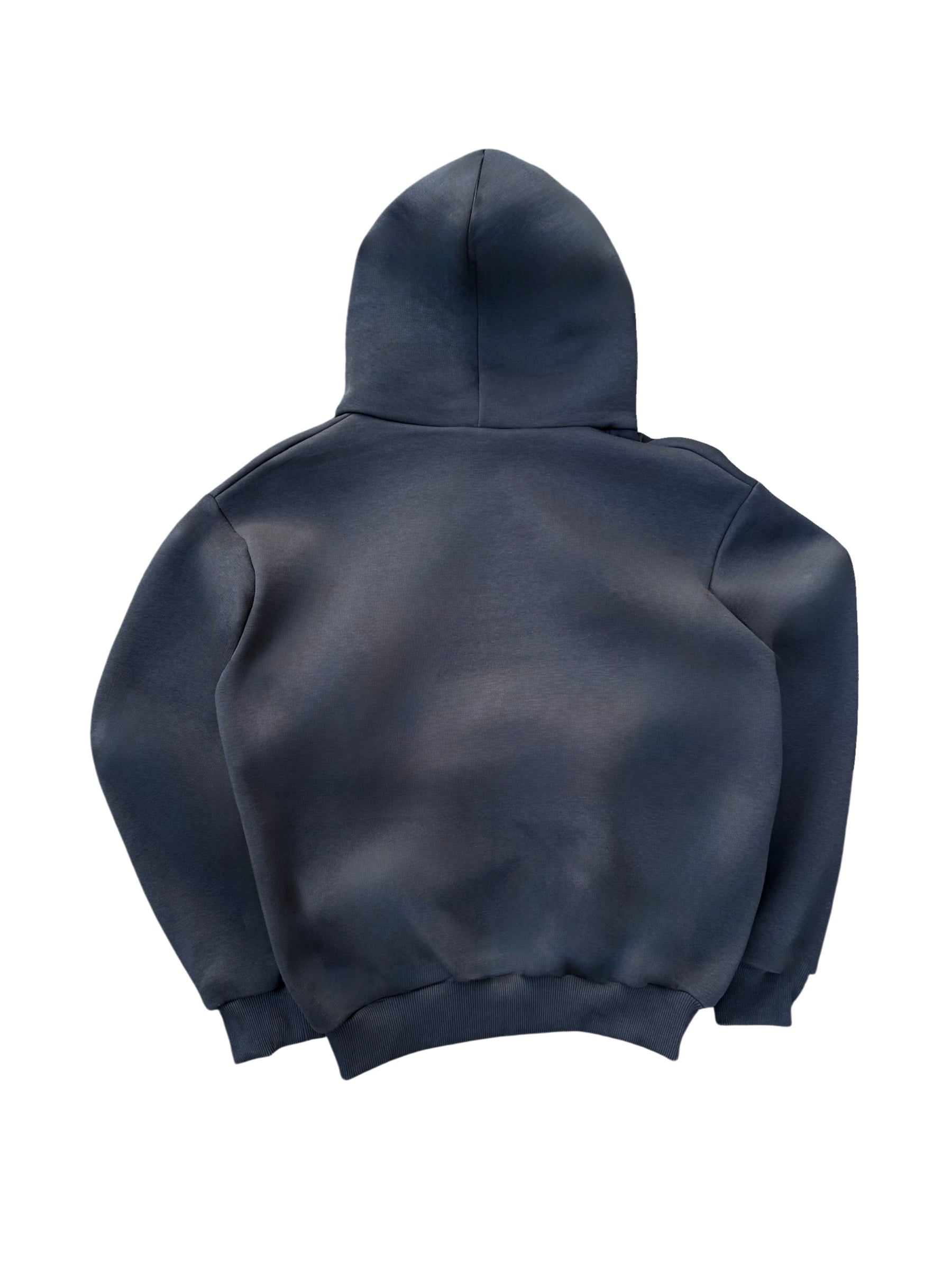 Felpa Zip Grigio Scuro Boxy Fit