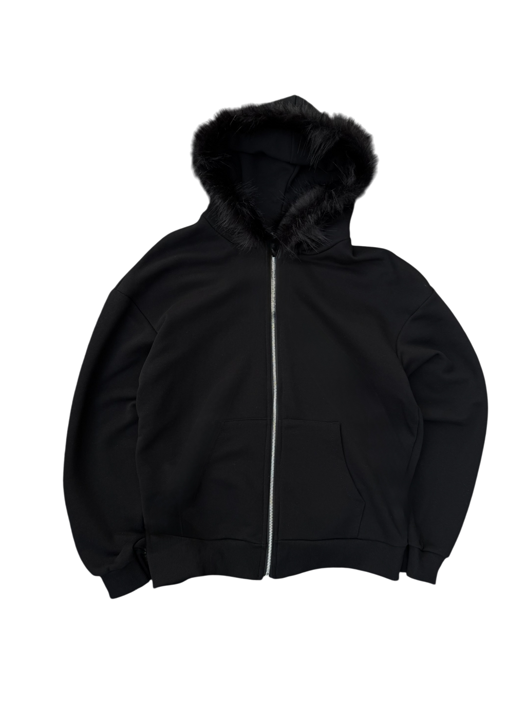 Felpa Zip Cappuccio Pelliccia