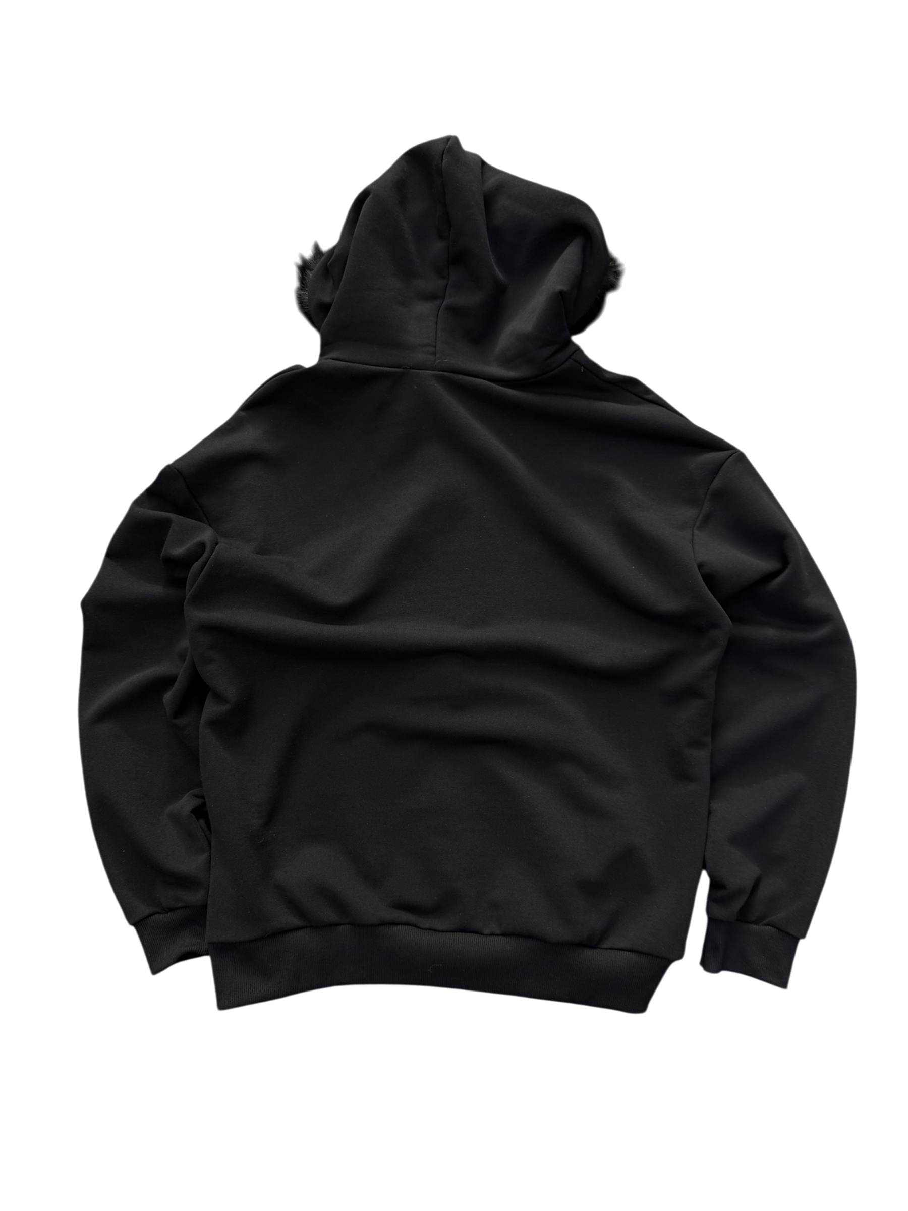 Felpa Zip Cappuccio Pelliccia
