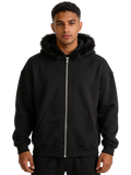Felpa Zip Cappuccio Pelliccia