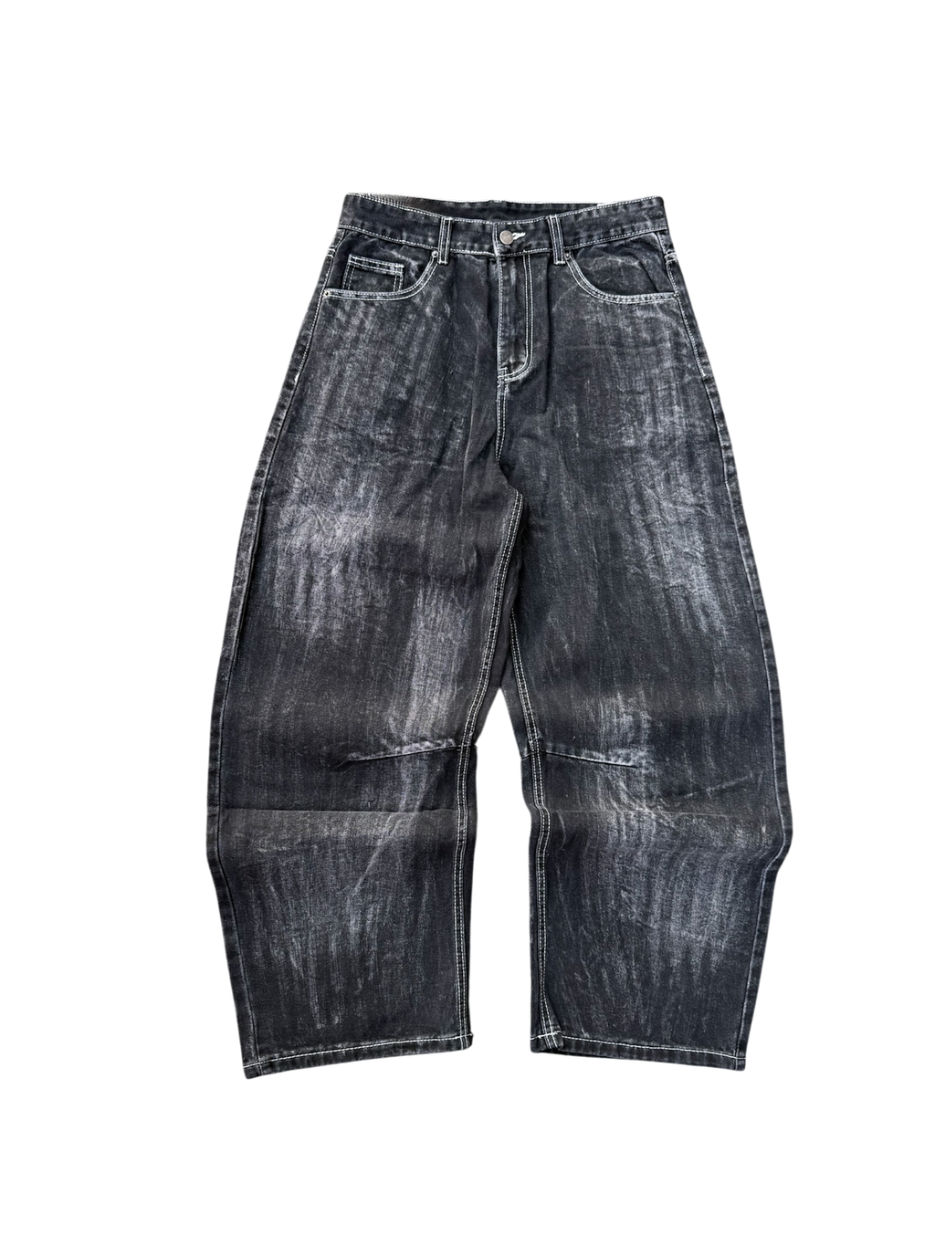 Jeans Baggy Nero Washed
