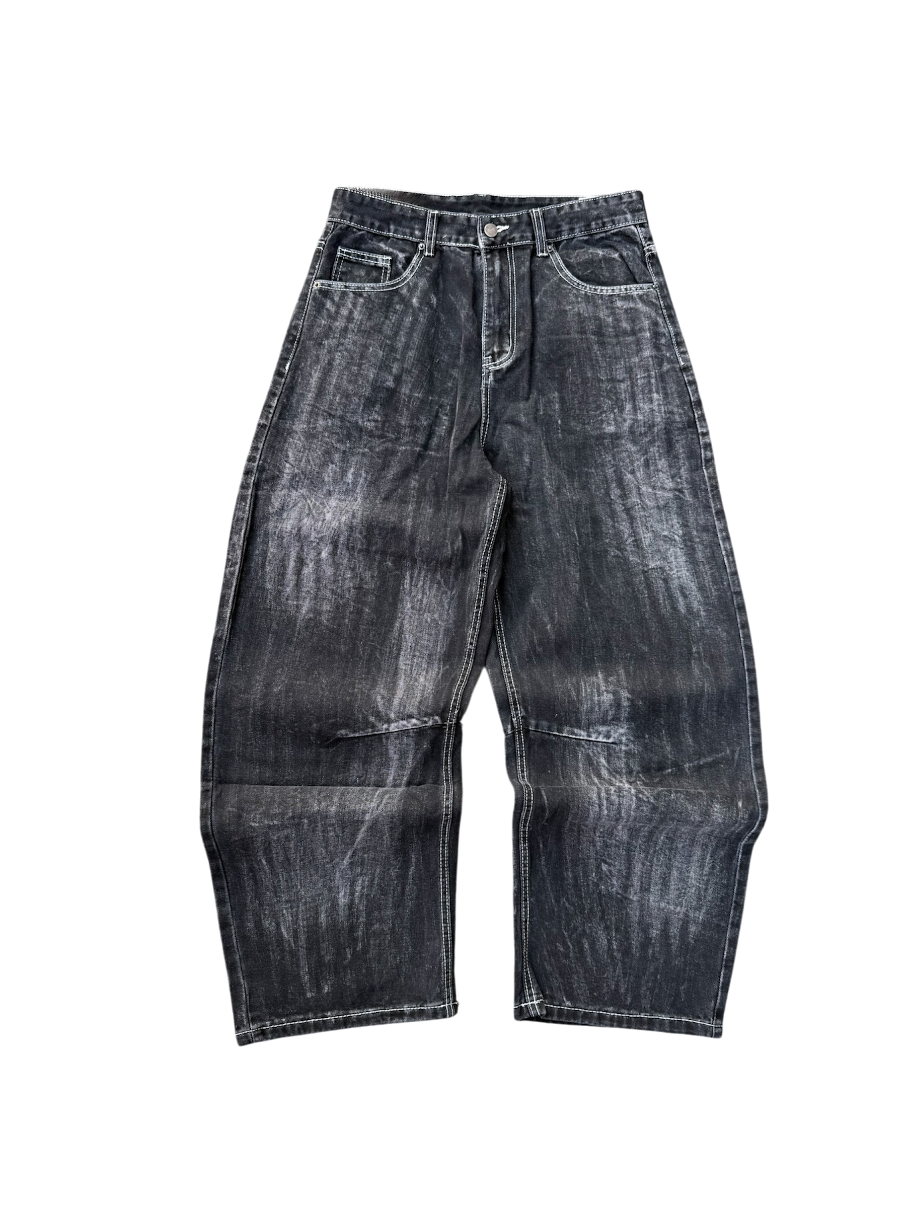 Jeans Baggy Nero Washed