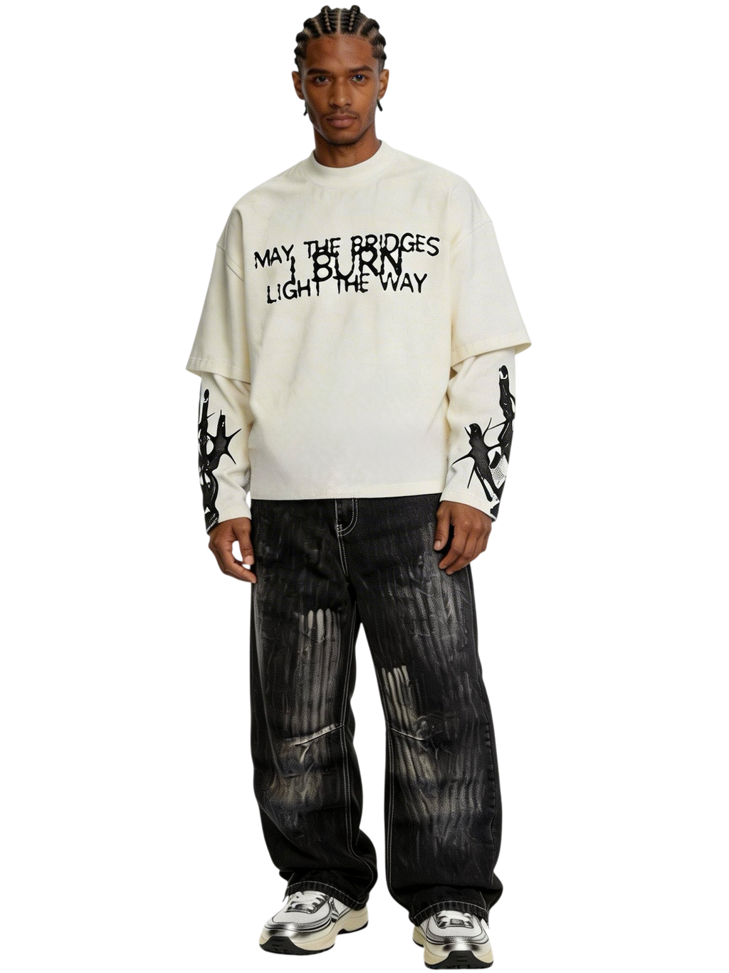 Jeans Baggy Nero Washed