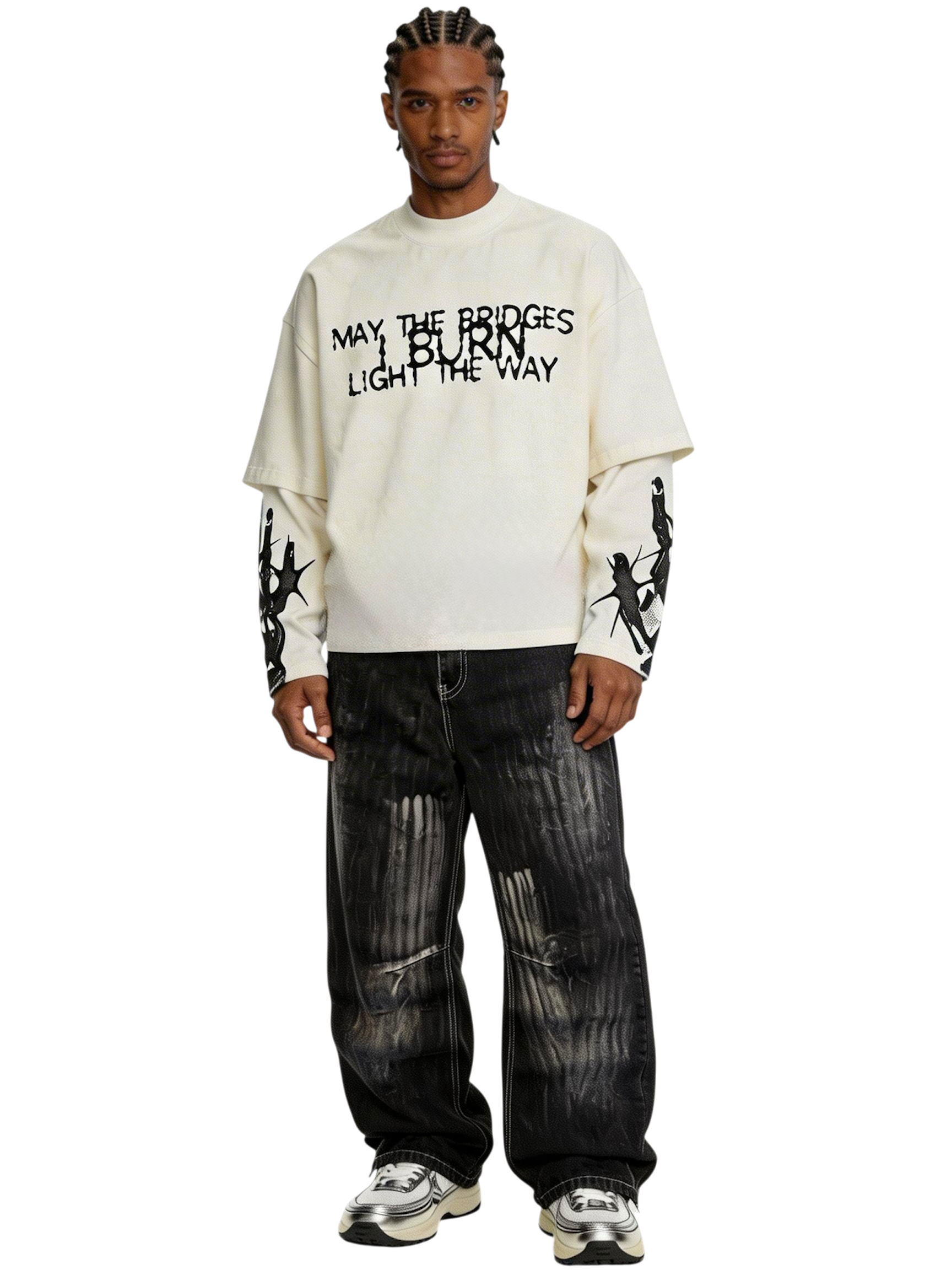 Jeans Baggy Nero Washed