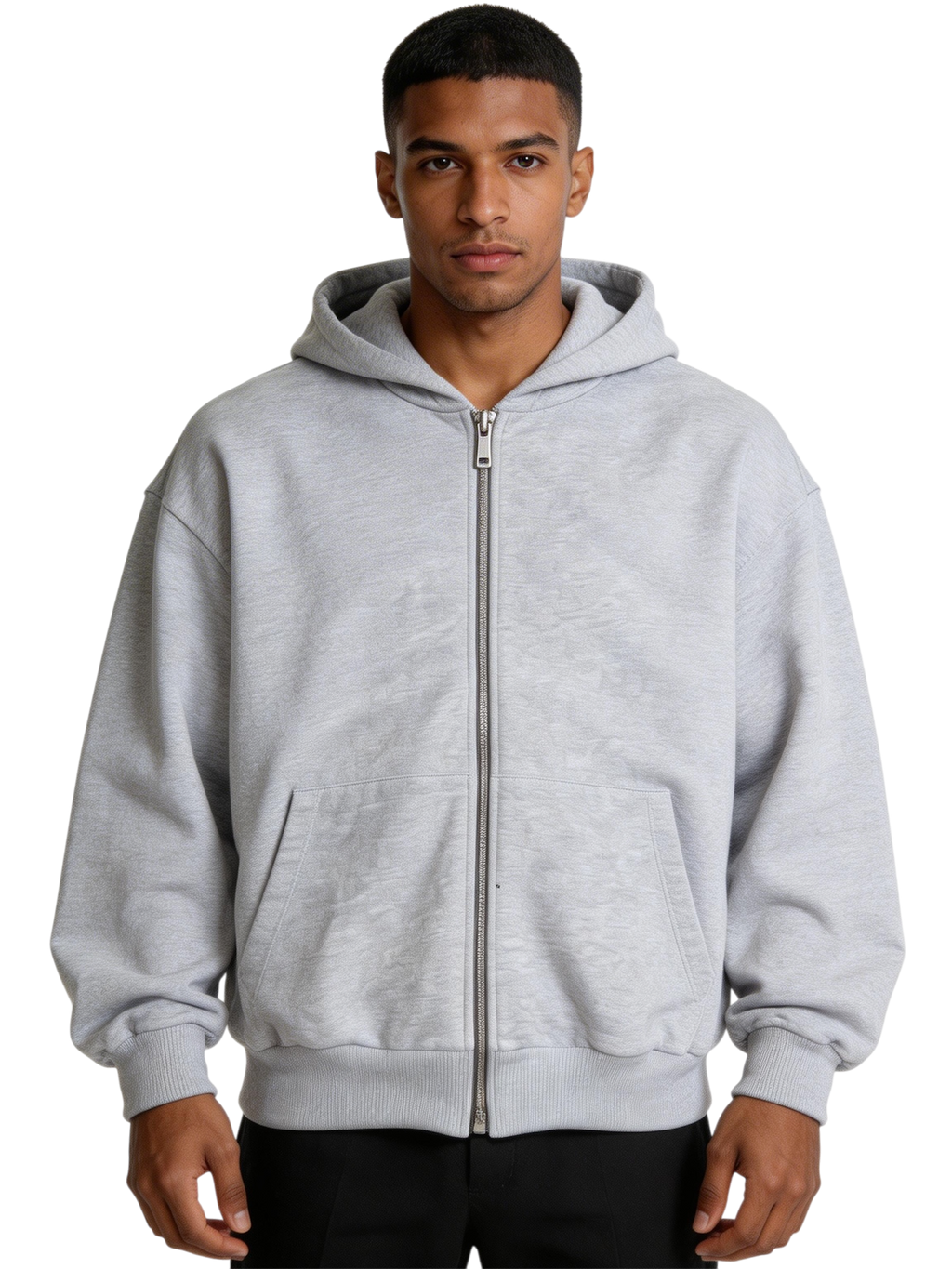 Felpa Zip Boxy Fit