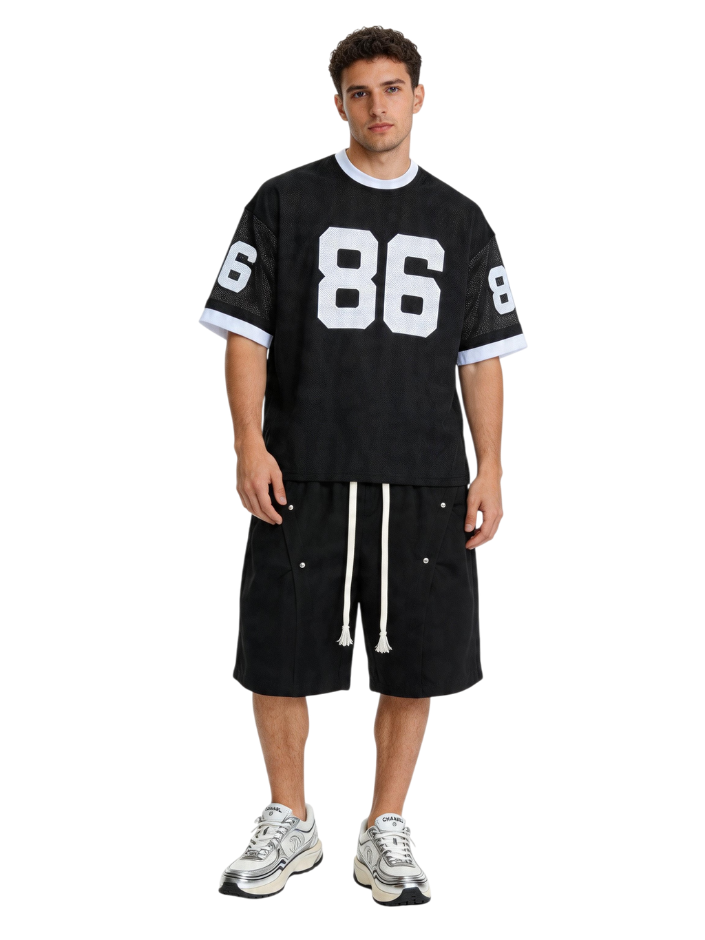 Pantaloncino Baggy Bottoni Nero