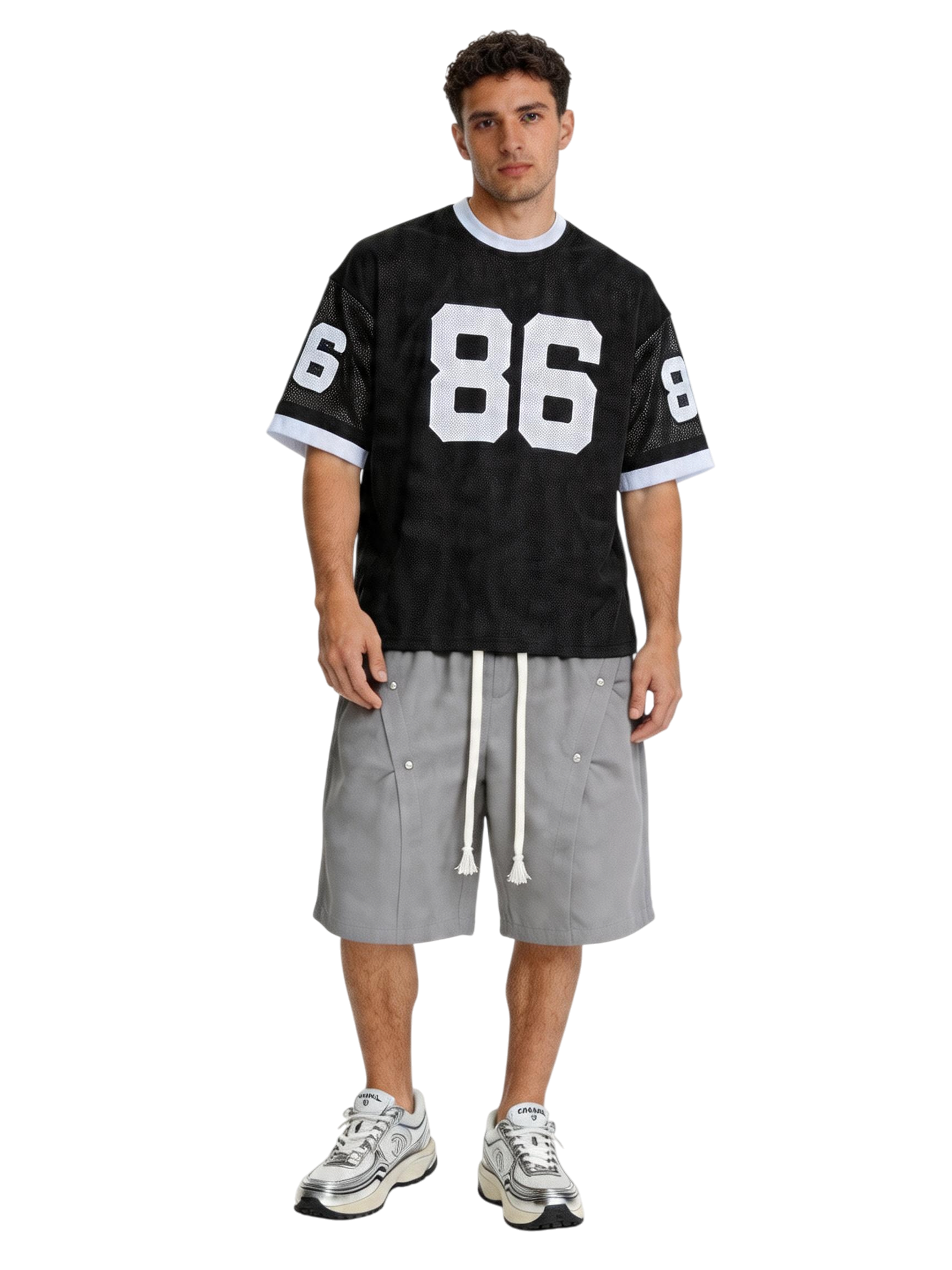 Pantaloncino Baggy Bottoni Grigio