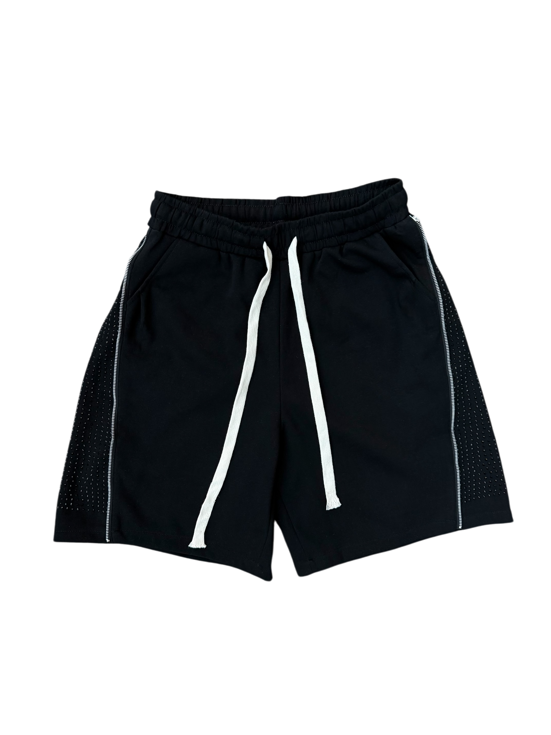 Pantaloncino Baggy Zip Brillantini Nero