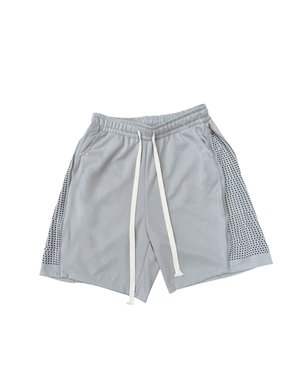 Pantaloncino Baggy Zip Brillantini Grigio