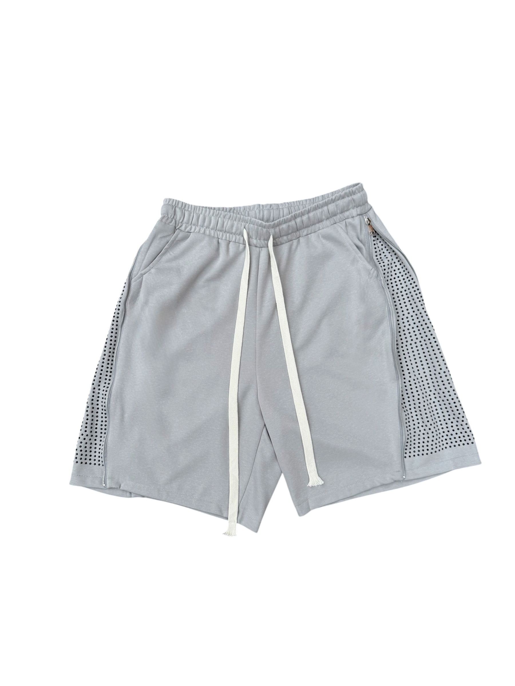 Pantaloncino Baggy Zip Brillantini Grigio