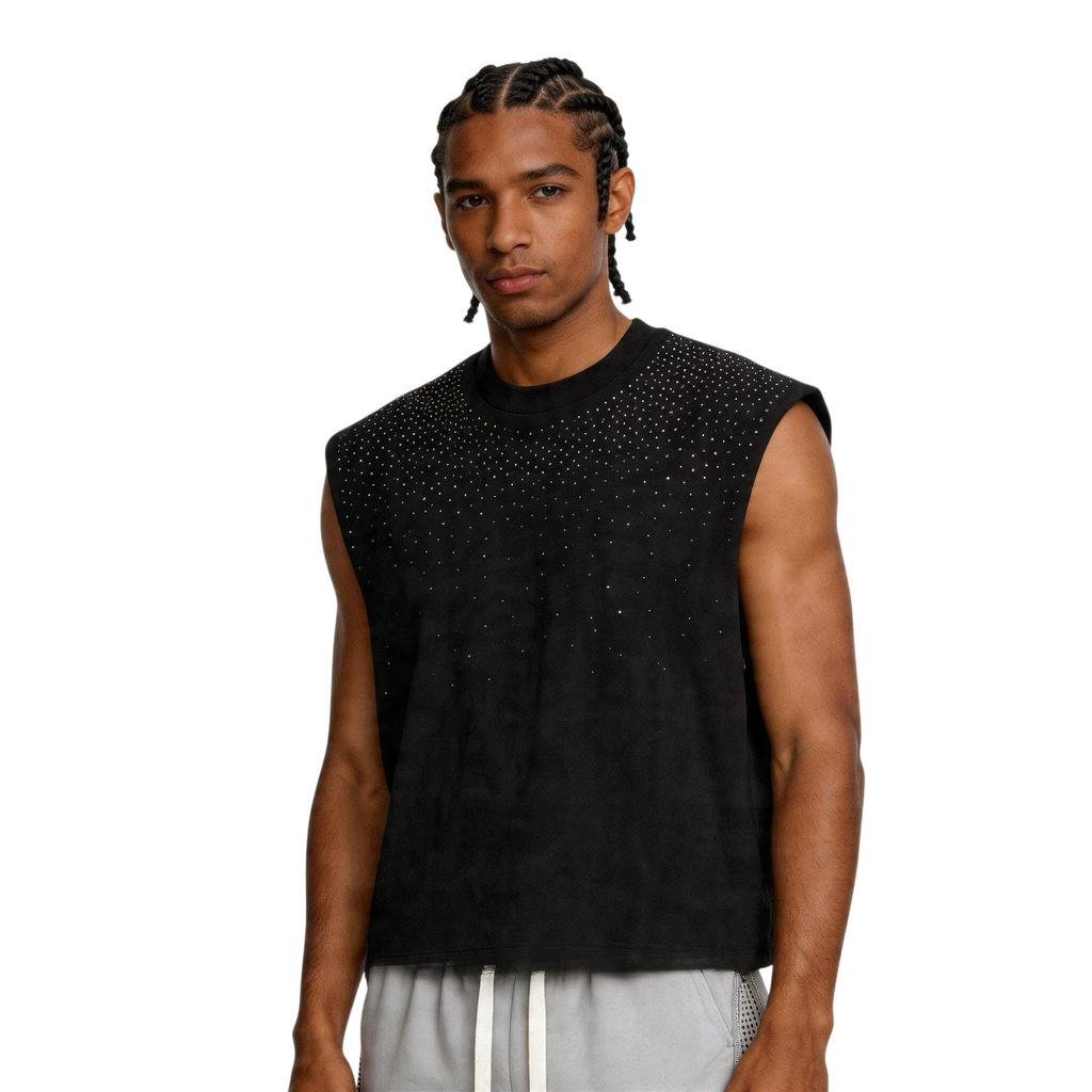 Canotta Boxy Fit Brillantinata
