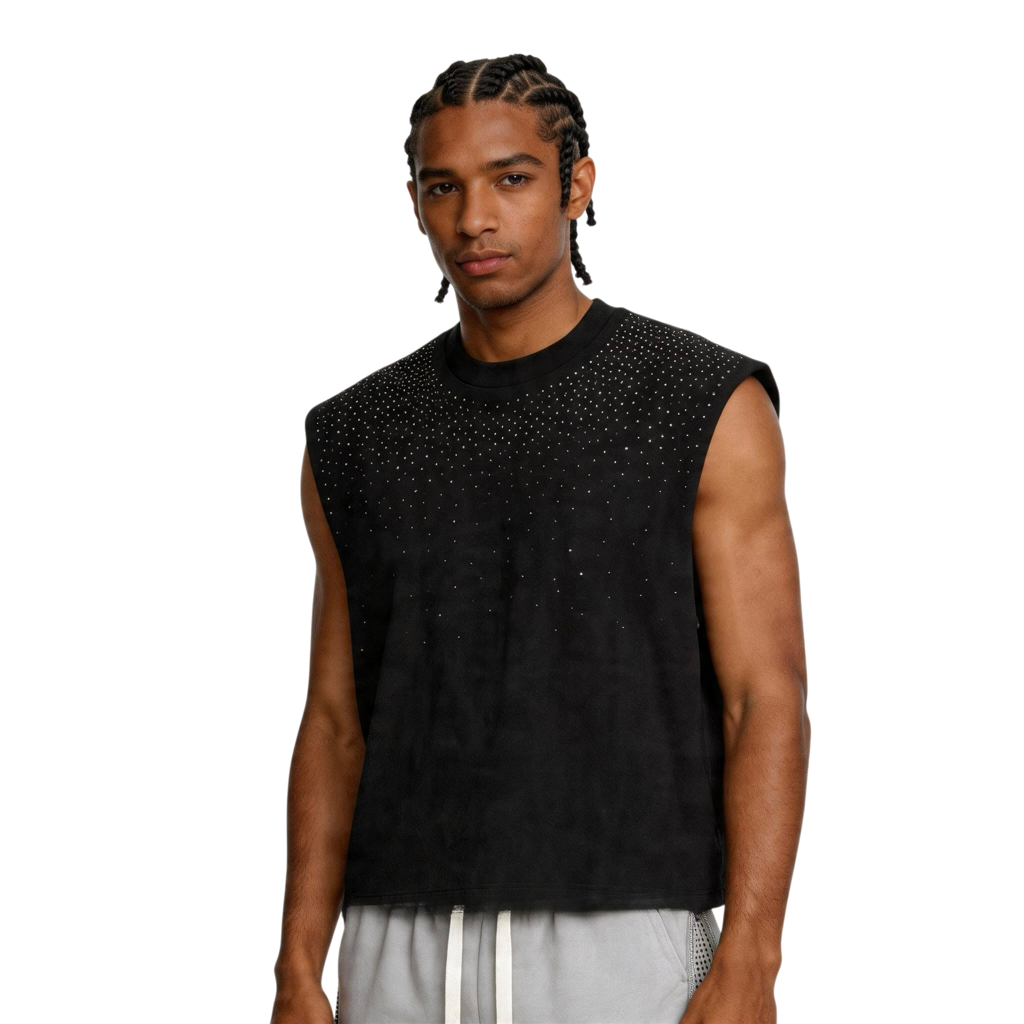 Canotta Boxy Fit Brillantinata