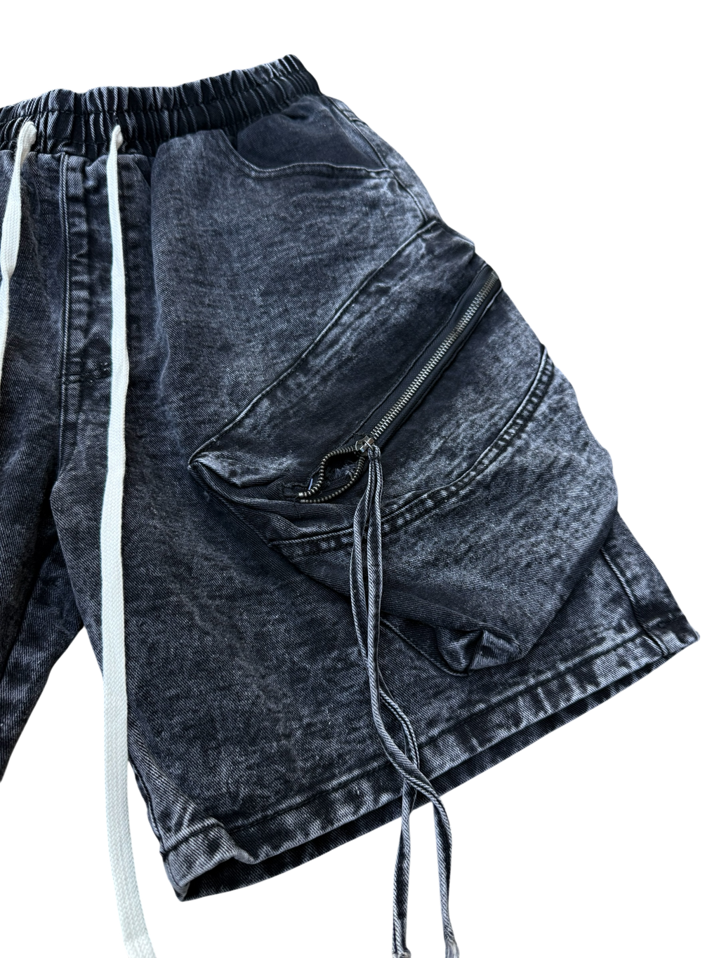 Pantaloncino Cargo Baggy Effetto Jeans