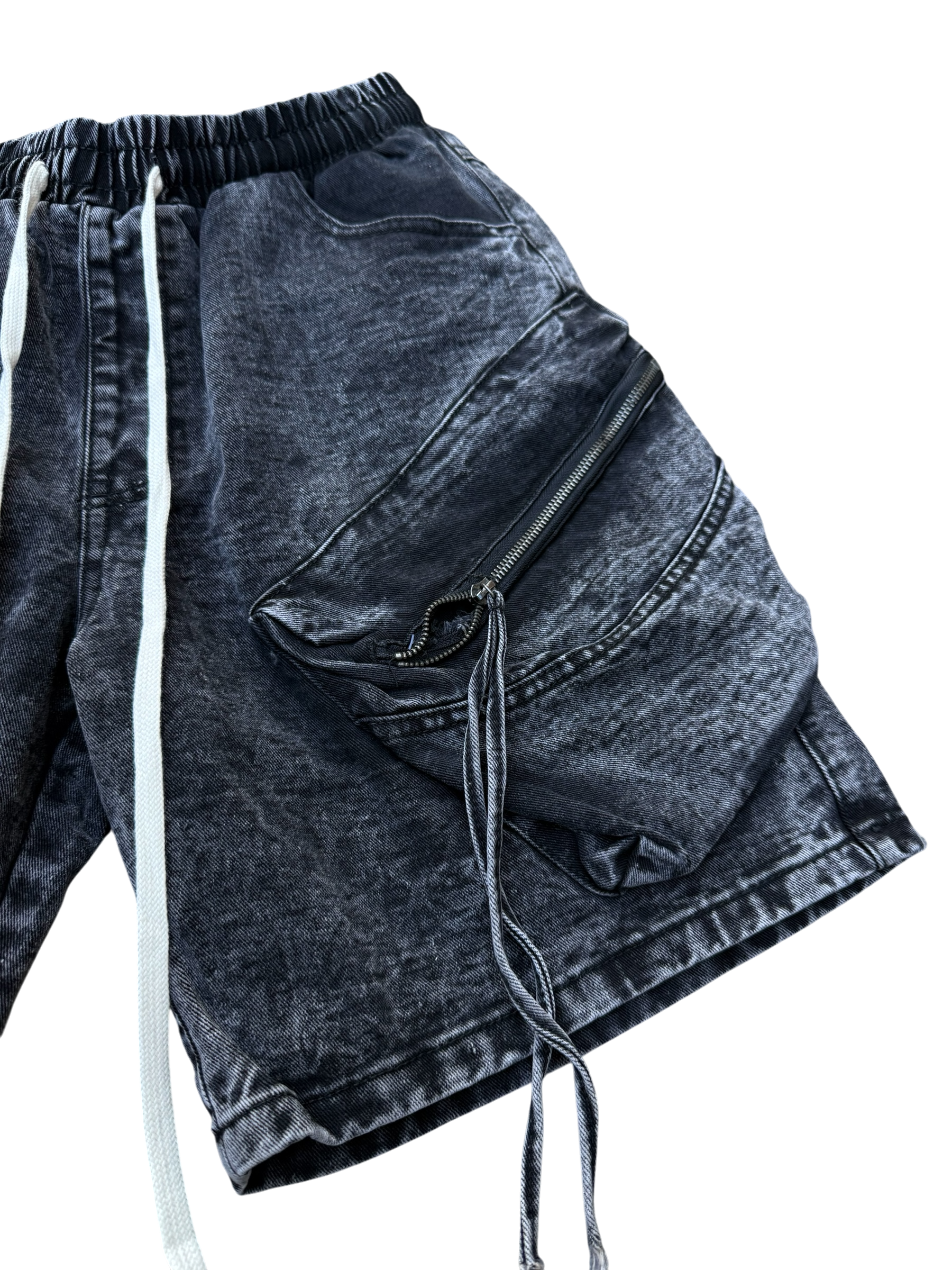 Pantaloncino Cargo Baggy Effetto Jeans